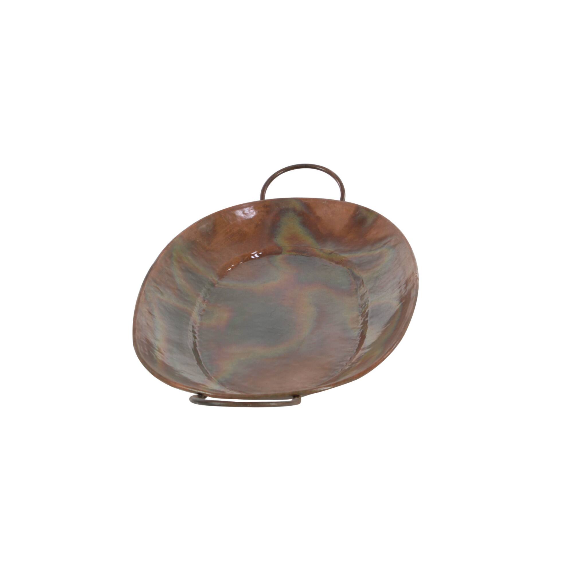 Copper Metal Rustic Tray Set